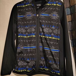 Ralph Lauren Black Softshell Jacket with Blue & Yellow Accents
